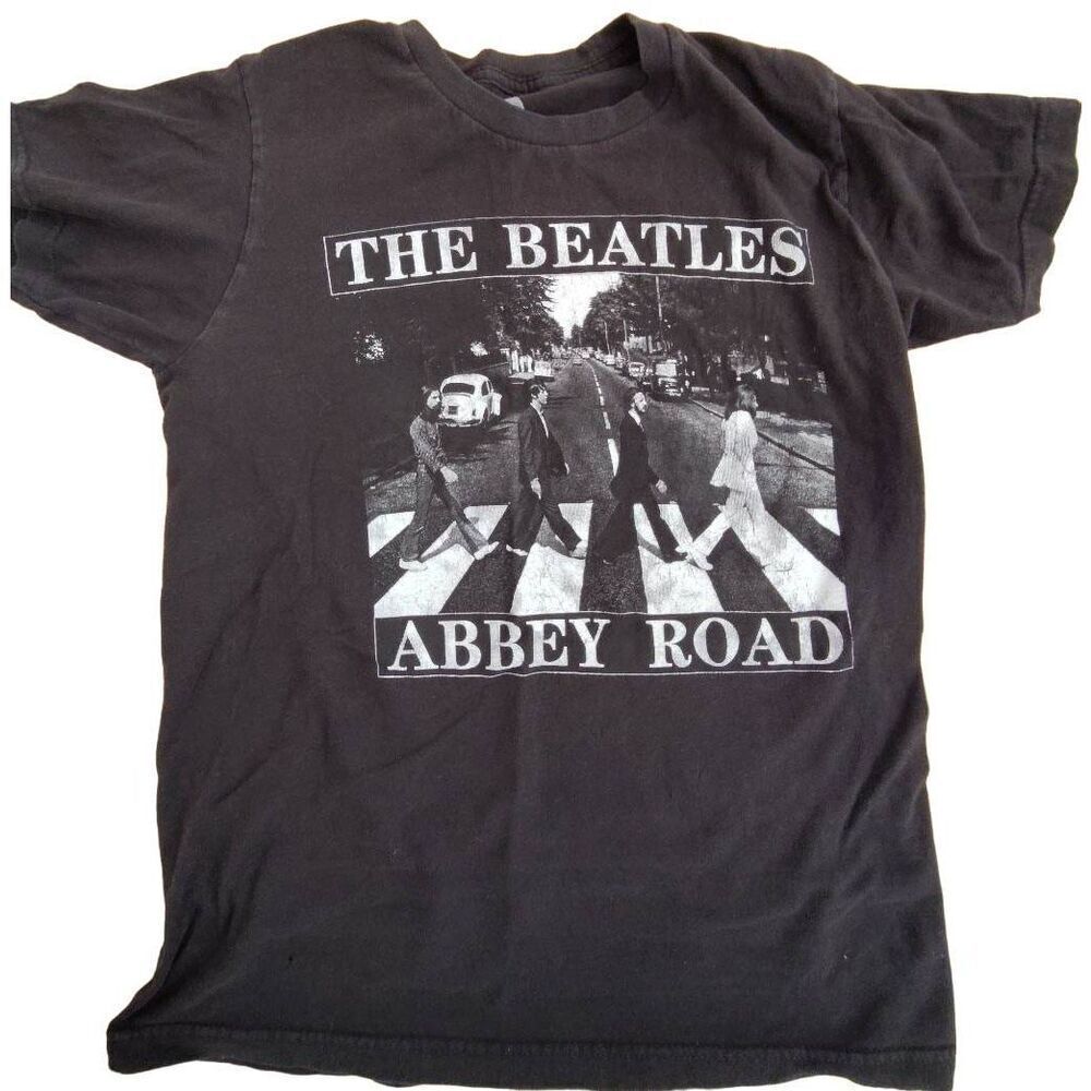 BEATLES ABBEY ROAD SHORT SLEEVE BLACK PRE-LOVED SMALL UNISEX